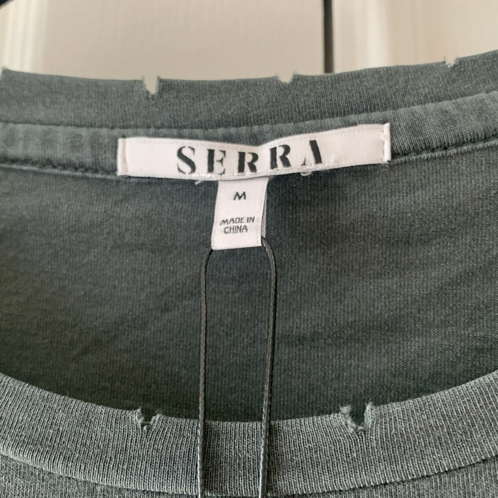 NWT Serra by Joie Rucker Dress Premium Boutique Mini Shift T Shirt Gray Medium - Picture 5 of 7